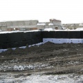 Декабрь 2013 г. Фундаментные блоки аппаратной части Свято-Троицкого храма в с. Казачинское